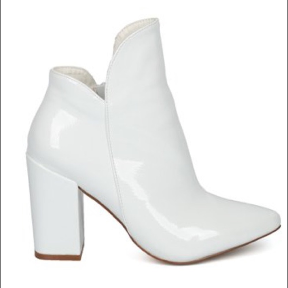 Last Pair! Leathere Pointy Toe Block Heel boot 5.5 - Picture 3 of 3